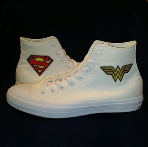 NWT Custom Converse Wonder Woman Superman High Top